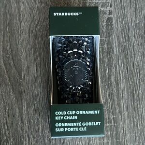 Starbucks Black Textured Cup Key Chain Ornament